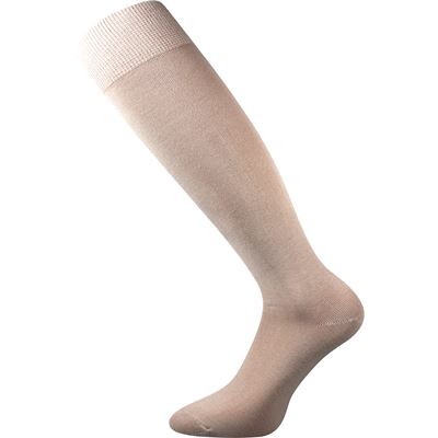 Thin single-colour HERTZ beige knee-high socks