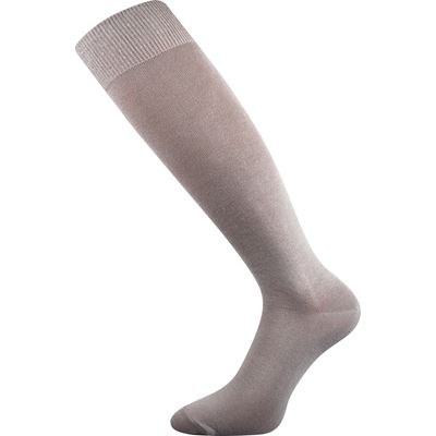 HERTZ thin single-colour knee-high socks, light grey