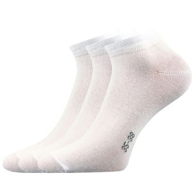 HOHO low single-colour socks, 3-pack, WHITE (3 pairs)