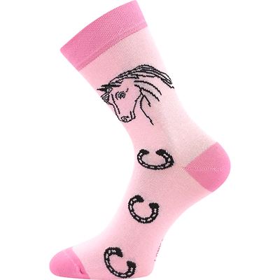 HORSIK thin girls' socks with HORSES (3 pairs)