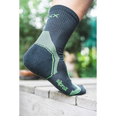 Thin socks made of merino INDY with silver ions DARK GREY