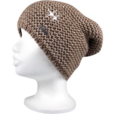 INSIGNIA women's knitted hat with sequins BROWN