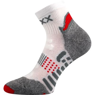INTEGRA anatomical sports socks with silver ions, WHITE WITH RED