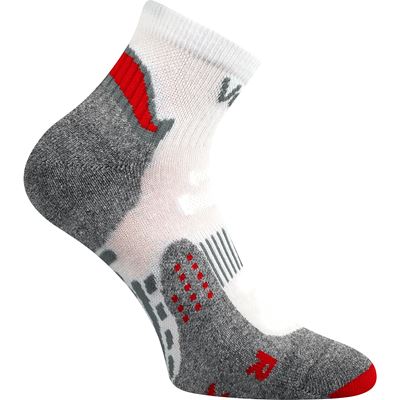 INTEGRA anatomical sports socks with silver ions, WHITE WITH RED