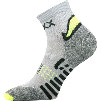 INTEGRA anatomically shaped sports socks with silver ions, LIGHT GREY WITH PHOSPHORUS