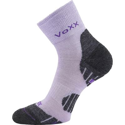 IRIZARIK II children's winter wool socks with silver LIGHT PURPLE