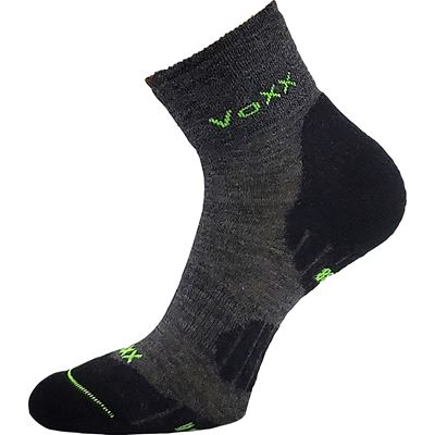 IRIZARIK II children's winter wool socks with silver DARK GREY