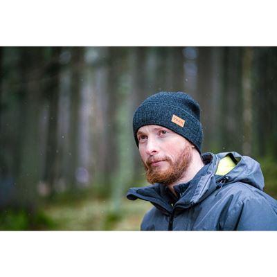 Men's knitted hat JIMMY thin ANTHRACITE