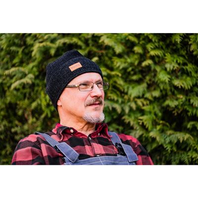 Men's knitted cap JIMMY thin BLACK