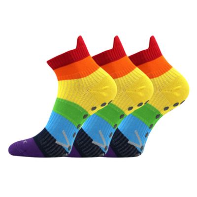 Short sports socks JOGA with ABS stripes in CHAKRA colours