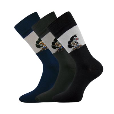 KR 111 formal socks with Mole MIX B image, dark (3 pairs)