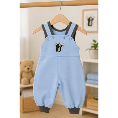 Baby tracksuit with bib KRTEČEK LIGHT BLUE
