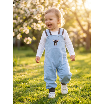 Baby tracksuit with bib KRTEČEK LIGHT BLUE BOMA 123163 3