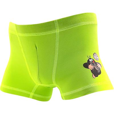 Boys' boxer shorts KR 003 with Mole picture GREEN