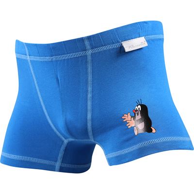 Boys' boxer shorts KR 003 with Mole picture BLUE