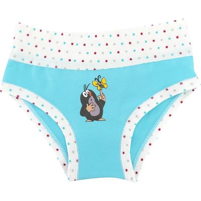 Girls' knickers KR 006 with Mole picture BLUE