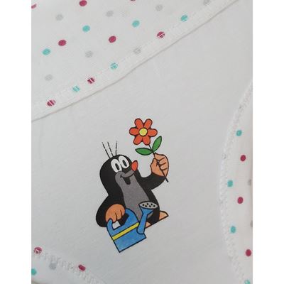 Girls' knickers KR 006 with Mole picture WHITE
