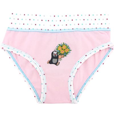 Girls' knickers KR 006 with Mole picture PINK