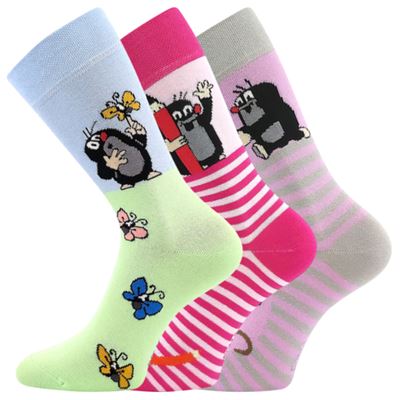 KR 111 dress socks with Mole image MIX 1 colourful (3 pairs)