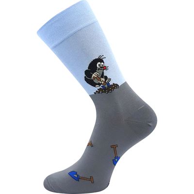 KR 111 dress socks with Mole image, MIX C colours (3 pairs)