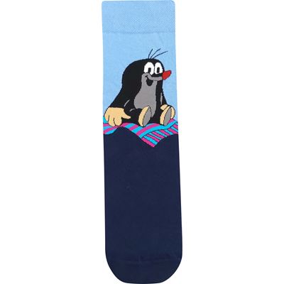 KR 211 formal socks with Mole image, DARK BLUE
