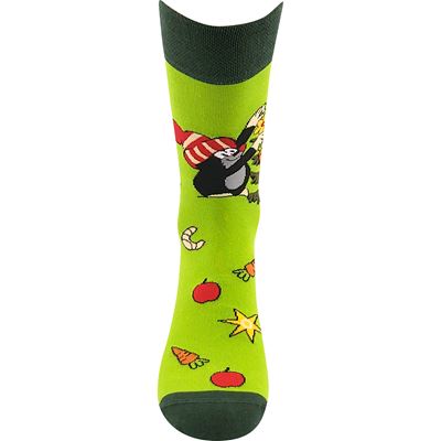 KR 211 formal socks with Christmas Mole design GREEN