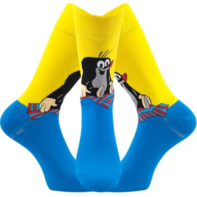 KR 211 formal socks with Mole image YELLOW
