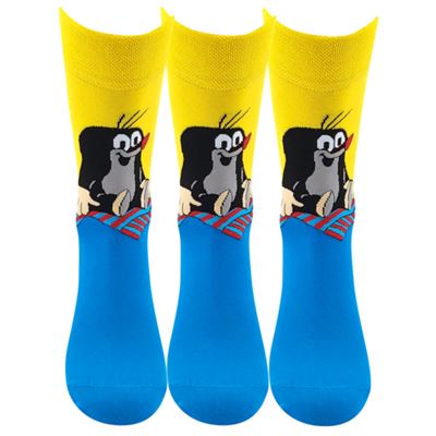 KR 211 formal socks with Mole image YELLOW