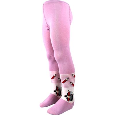 Children's tights KR 222 with Mole picture PURPLE