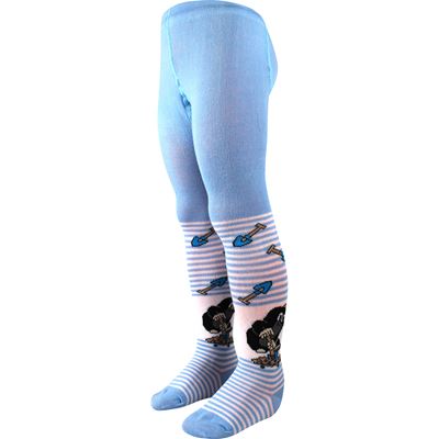 Children's tights KR 222 with Mole picture LIGHT BLUE