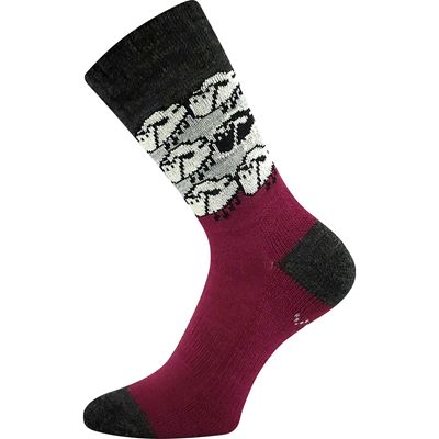 KAIKOURA thick winter socks with wool FUXIA