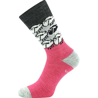 KAIKOURA thick winter socks with wool PINK