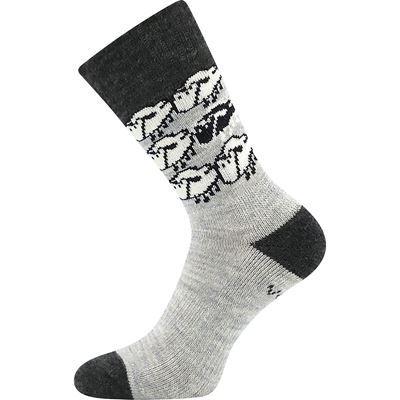 KAIKOURA thick winter socks with wool LIGHT GREY