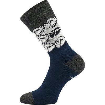 KAIKOURA thick winter socks with wool, DARK BLUE
