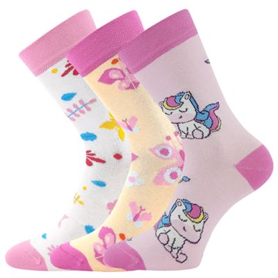 Children's socks KAITO with pictures GIRLS mix D (3 pairs)