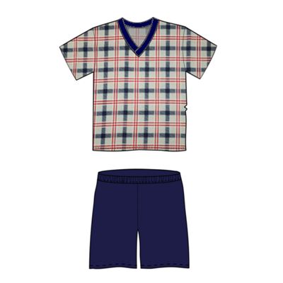 Men's short-sleeved pyjamas KÁJA pattern KOSTKA 06