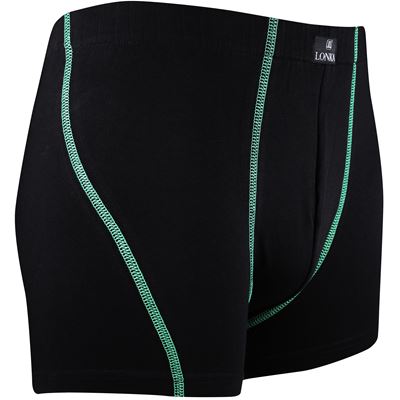 Men's cotton boxer shorts KAMIL black and green