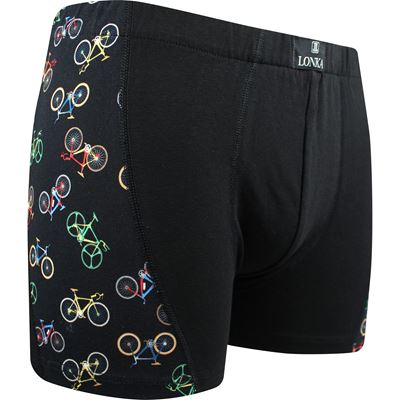 Men's cotton boxer shorts KAMIL IMAGE black BIKE