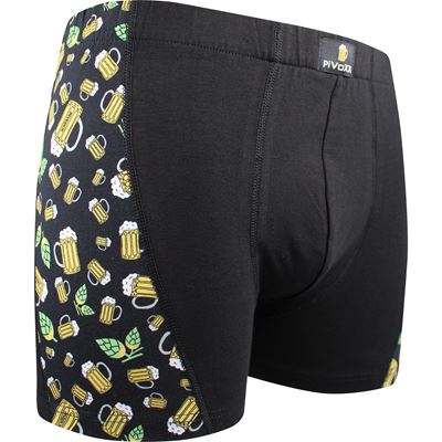 Men's cotton boxer shorts KAMIL PIVO dark grey small