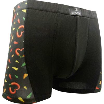 Men's cotton boxer shorts KAMIL IMAGE black PEPPERS