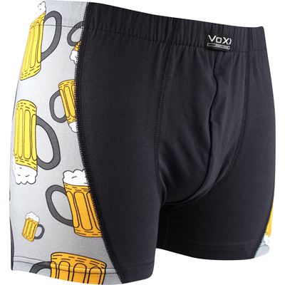 Men's cotton boxer shorts KAMIL PIVO light grey large