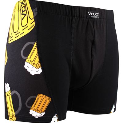 Men's cotton boxer shorts KAMIL PIVO black large