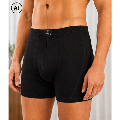 Men's cotton boxer shorts KAMIL black