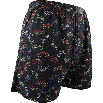 KARLOS men's boxer shorts made of 100% cotton, BIKE pattern, black
