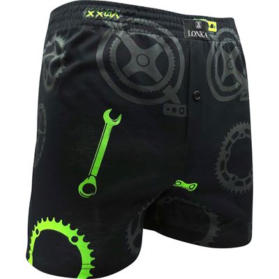 KARLOS men's boxer shorts made of 100% cotton, BIKE pattern