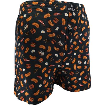 Men's KARLOS boxer shorts, 100% cotton, FASTFOOD II pattern