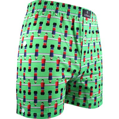 Men's KARLOS boxer shorts, 100% cotton, TABLE FOOTBALL pattern