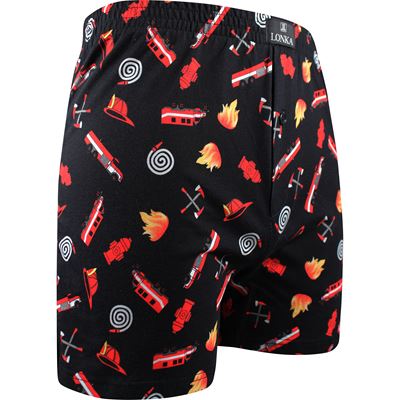 Men's KARLOS boxer shorts, 100% cotton, FIREFIGHTERS pattern
