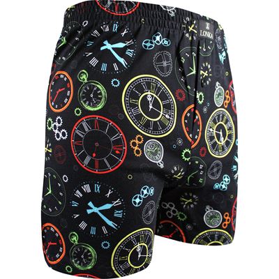 Men's KARLOS boxer shorts, 100% cotton, CLOCK pattern