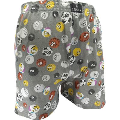 Men's KARLOS boxer shorts, 100% cotton, BALLS pattern